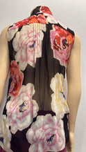 Load image into Gallery viewer, Chanel 11P 2011 Spring Black Floral Silk Chiffon Top Blouse FR 38 US 4/6