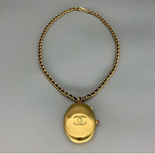 Load image into Gallery viewer, Rare 95A Vintage Chanel Gold Plated Locket Pill Case Necklace