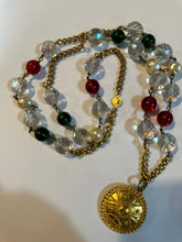 Load image into Gallery viewer, Chanel 98P 1998 Spring Vintage Gripoix Pearl Gold Metal Long Logo Necklace