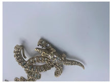 Load image into Gallery viewer, Rare Chanel 09C Light Gold Crystal Alligator Belt Necklace