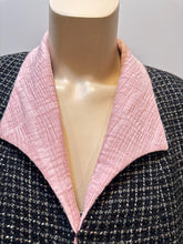 Load image into Gallery viewer, Chanel 12S 2012 Summer Black Metallic Tweed Pink Jacket FR 44 US 8/10