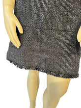 Load image into Gallery viewer, Chanel Black Tweed Dress with Piping and Fringe FR 42 US 6/8