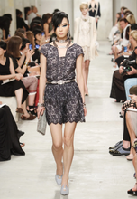 Load image into Gallery viewer, Chanel 14C Runway Black Lace Shorts &amp; Blouse Set FR 42 US 6/8