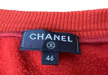 Load image into Gallery viewer, Chanel 17B Red Navy Blue Gabrielle Logo Pullover Sweater FR 46 US 10/12