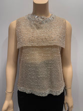 Load image into Gallery viewer, Rare Chanel 14P Runway 2 Piece Swarovski Crystal Blouse FR 36