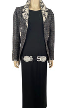 Load image into Gallery viewer, Rare Chanel 06P Black White Camellia Charms Icons Belt