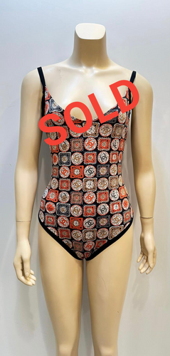 Chanel 09P CC Logos One Piece Swim Bathing Suit FR 36 US 4