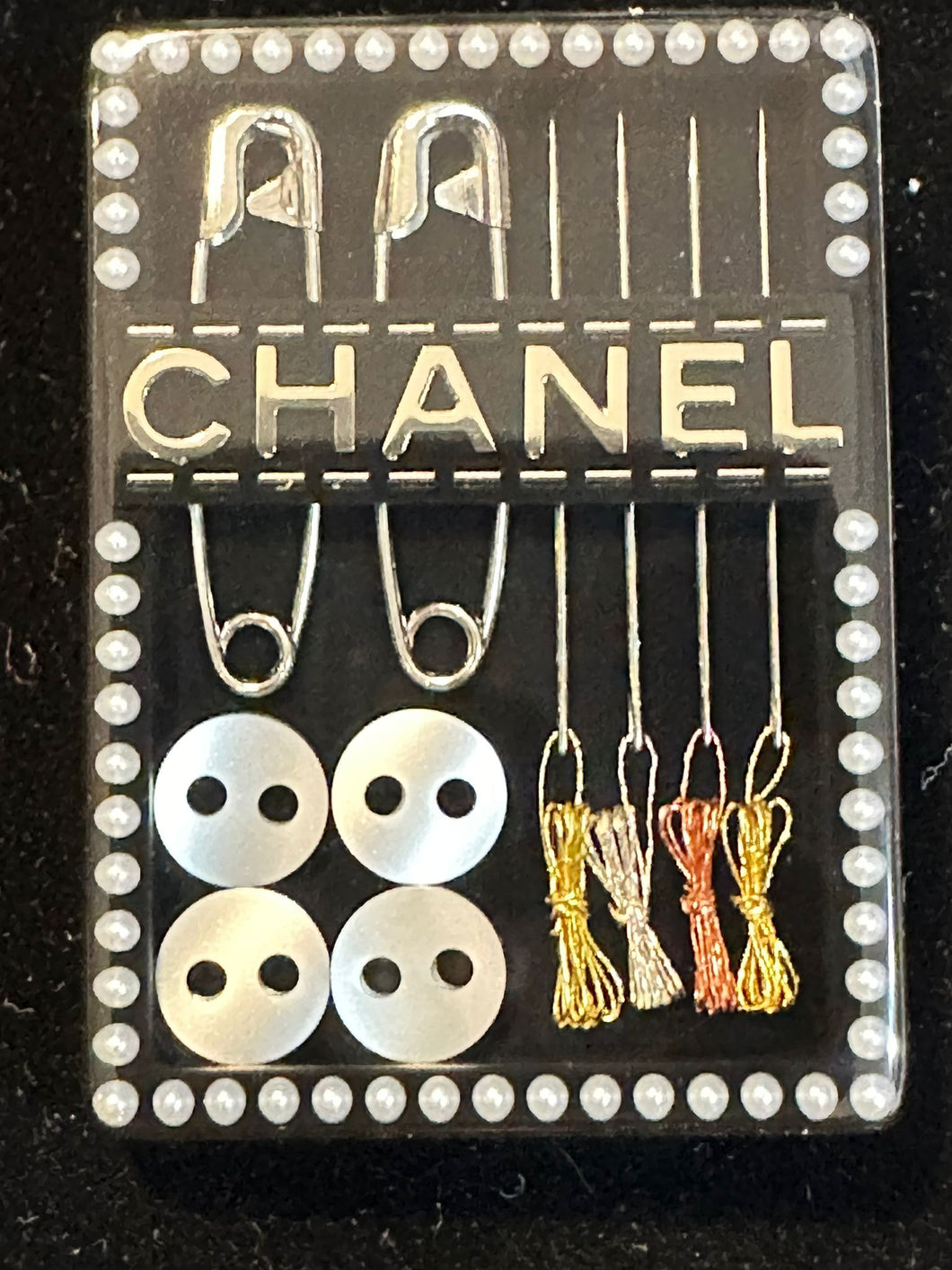 Chanel 17A 2017 Paris Cosmopolite Sewing Kit Brooch Pin