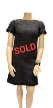 Load image into Gallery viewer, Chanel Black Tweed Dress with Piping and Fringe FR 42 US 6/8