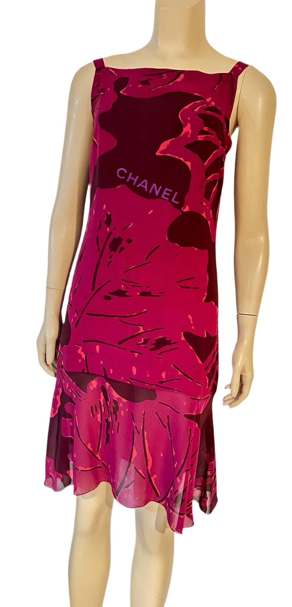 chanel hot pink dress Chanel Inspired Pink Mini Dress