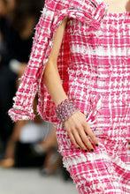 Load image into Gallery viewer, Chanel 14P Runway Pink White Tweed Dress FR 44 US 8/10