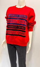 Load image into Gallery viewer, Chanel 17B Red Navy Blue Gabrielle Logo Pullover Sweater FR 46 US 10/12