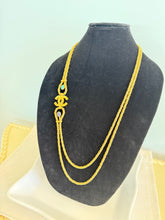 Load image into Gallery viewer, Chanel 19A 2019 Fall Paris Egypt Nile Collection Long Gold Rope Necklace Belt with Stones