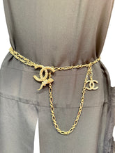 Load image into Gallery viewer, Rare Chanel 09C Light Gold Crystal Alligator Belt Necklace
