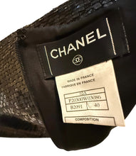 Load image into Gallery viewer, Chanel 02A 2002 Fall Runway black sequin skirt FR 40