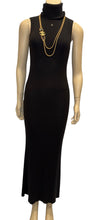 Load image into Gallery viewer, NWT 99A 1999 Fall Vintage Chanel black maxi turtleneck sweater dress FR 40 US 4/6