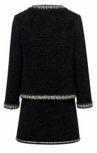 Load image into Gallery viewer, Chanel Textured Black Silver Metallic Skirt Suit FR 42/36 US 6/8