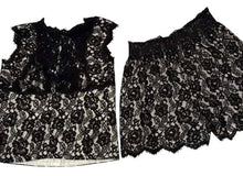 Load image into Gallery viewer, Chanel 14C Runway Black Lace Shorts &amp; Blouse Set FR 42 US 6/8