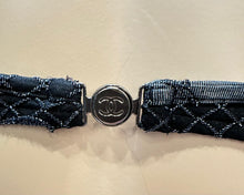 Load image into Gallery viewer, Chanel 17C 2017 Paris-Cuba Blue Metallic and Black Bikini SwimSuit FR 38 US 4/6