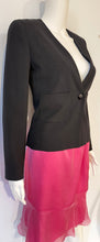 Load image into Gallery viewer, Chanel 98A Vintage Black Short Deep V Neck Jacket FR 36 US 2/4