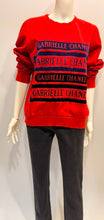 Load image into Gallery viewer, Chanel 17B Red Navy Blue Gabrielle Logo Pullover Sweater FR 46 US 10/12