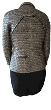Load image into Gallery viewer, Chanel 06A 2006 Fall Gray Black Sequined Tweed Jacket Blazer FR 44 US 8/10