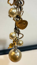 Load image into Gallery viewer, Chanel 06A Lucky Heart Charm Pearl Dangle Silver Gold Earrings