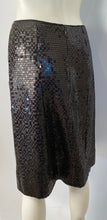 Load image into Gallery viewer, Chanel 02A 2002 Fall Runway black sequin skirt FR 40
