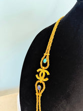 Load image into Gallery viewer, Chanel 19A 2019 Fall Paris Egypt Nile Collection Long Gold Rope Necklace Belt with Stones