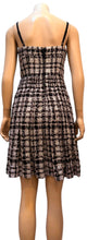 Load image into Gallery viewer, Chanel 20P Campaign Ad Tweed Pink Black White Eyelet Dress FR 38