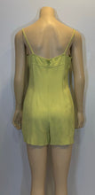 Load image into Gallery viewer, 97P, 1997 Spring Vintage Chanel Boutique Lime Green Jumpsuit Shorts Romper FR 38 US 6/8