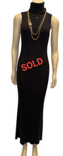 Load image into Gallery viewer, NWT 99A 1999 Fall Vintage Chanel black maxi turtleneck sweater dress FR 40 US 4/6