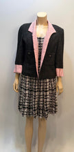 Load image into Gallery viewer, Chanel 12S 2012 Summer Black Metallic Tweed Pink Jacket FR 44 US 8/10