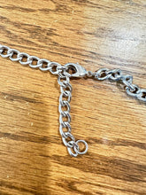 Load image into Gallery viewer, Chanel 07A 2007 Fall Turquoise Multi-Strand Tweed Crystal CC Silver Metal Necklace/Belt/Pin/Brooch