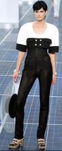 Load image into Gallery viewer, Chanel 13P Runway Black High Waisted Mesh Pants FR 38