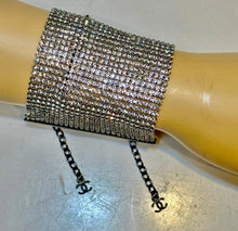 Load image into Gallery viewer, Very Rare Chanel Vintage 98A 1998 Fall 1100 Faceted Crystals Wide Bracelet