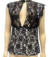 Load image into Gallery viewer, Chanel 14C Runway Black Lace Shorts &amp; Blouse Set FR 42 US 6/8