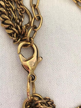 Load image into Gallery viewer, Rare Chanel 11P Runway CC Gripoix Gold Metal Extra Long Chains Necklace