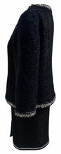 Load image into Gallery viewer, Chanel Textured Black Silver Metallic Skirt Suit FR 42/36 US 6/8
