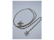 Load image into Gallery viewer, Rare Chanel 09C Light Gold Crystal Alligator Belt Necklace