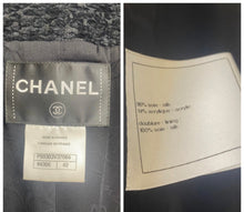 Load image into Gallery viewer, Chanel Textured Black Silver Metallic Skirt Suit FR 42/36 US 6/8