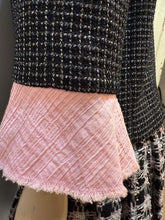 Load image into Gallery viewer, Chanel 12S 2012 Summer Black Metallic Tweed Pink Jacket FR 44 US 8/10