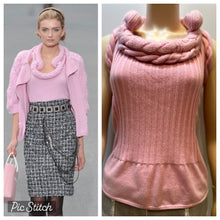 Load image into Gallery viewer, Chanel 09P Barbie Pink Cashmere Top Blouse FR 38 US 4/6