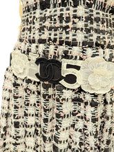 Load image into Gallery viewer, Rare Chanel 06P Black White Camellia Charms Icons Belt