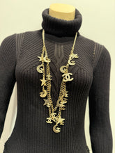 Load image into Gallery viewer, Rare Chanel 08P 2008 Spring Runway Stars Moon Gold Crystals Belt/Necklace