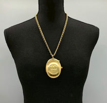 Load image into Gallery viewer, Rare 95A Vintage Chanel Gold Plated Locket Pill Case Necklace