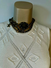 Load image into Gallery viewer, Chanel 2016 Black Chain Leather Medallion Belt Necklace