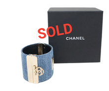 Load image into Gallery viewer, Chanel 17P 2017 Spring Denim Cuff Bracelet