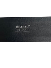 Load image into Gallery viewer, Rare Chanel 06P Black White Camellia Charms Icons Belt