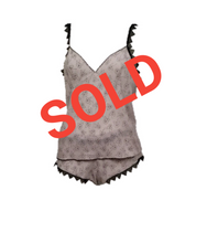 Load image into Gallery viewer, Rare Chanel Vintage 03A 2003 Fall Silk Lingerie 2 Piece sleepwear set boy short tank top camisole FR 40 US 6